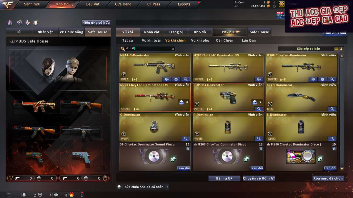 shop acc cf uy tin gia re
